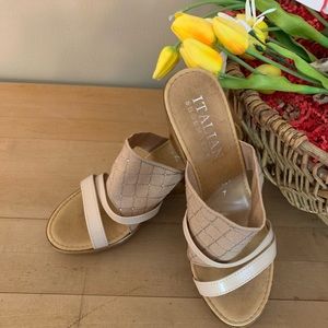 Italian shoe makers wedge sandal